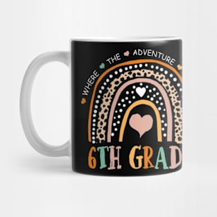 Leopard Rainbow 6th Grade Where The Adventure Begins Mug